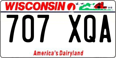 WI license plate 707XQA