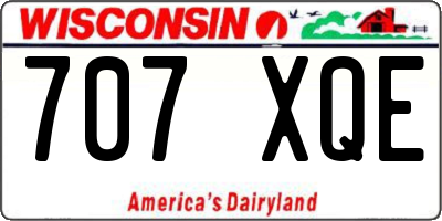 WI license plate 707XQE