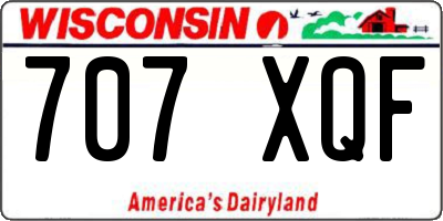 WI license plate 707XQF