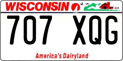 WI license plate 707XQG
