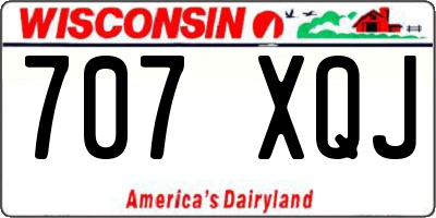 WI license plate 707XQJ