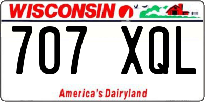 WI license plate 707XQL
