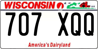 WI license plate 707XQQ