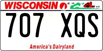 WI license plate 707XQS