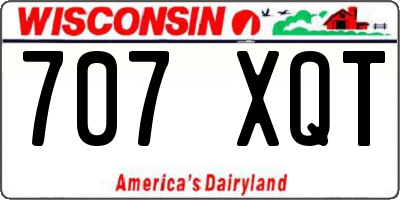 WI license plate 707XQT