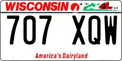 WI license plate 707XQW