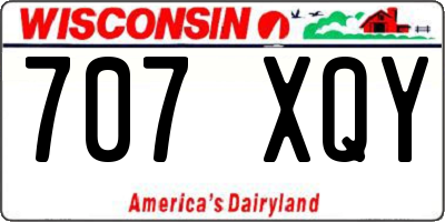 WI license plate 707XQY