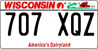 WI license plate 707XQZ