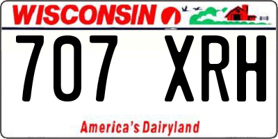 WI license plate 707XRH