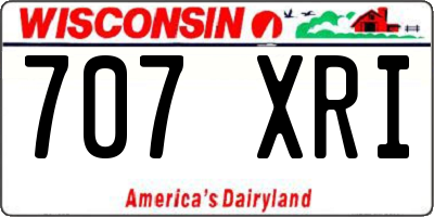 WI license plate 707XRI