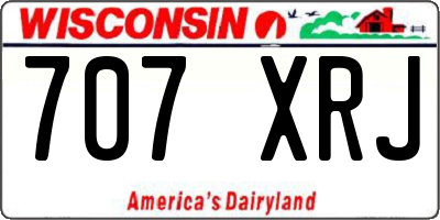WI license plate 707XRJ