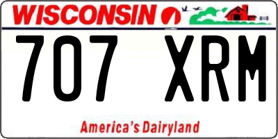 WI license plate 707XRM