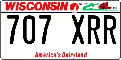 WI license plate 707XRR