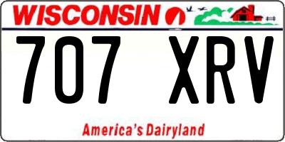 WI license plate 707XRV