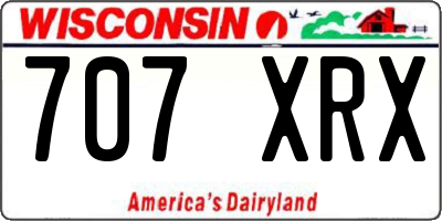 WI license plate 707XRX