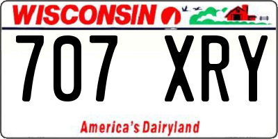 WI license plate 707XRY
