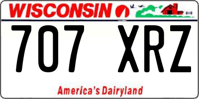 WI license plate 707XRZ