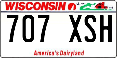 WI license plate 707XSH