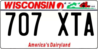WI license plate 707XTA