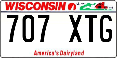 WI license plate 707XTG