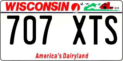 WI license plate 707XTS