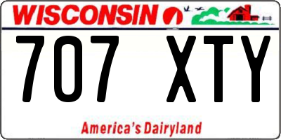 WI license plate 707XTY