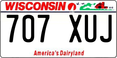 WI license plate 707XUJ