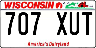 WI license plate 707XUT