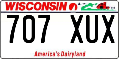 WI license plate 707XUX