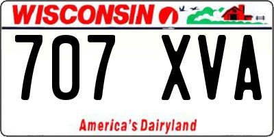 WI license plate 707XVA
