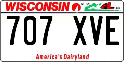 WI license plate 707XVE