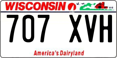 WI license plate 707XVH