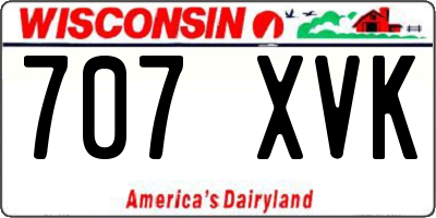 WI license plate 707XVK