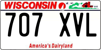 WI license plate 707XVL