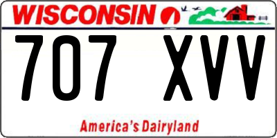 WI license plate 707XVV