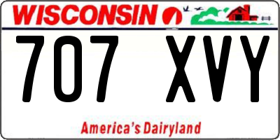 WI license plate 707XVY