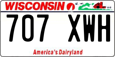 WI license plate 707XWH