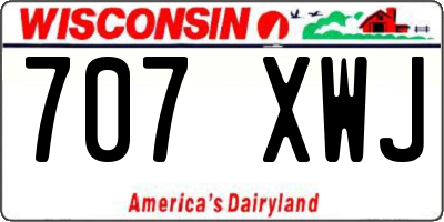 WI license plate 707XWJ