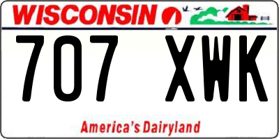 WI license plate 707XWK