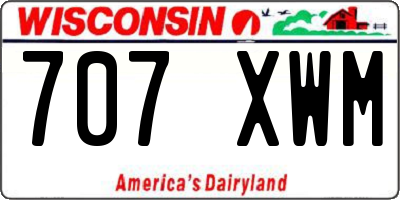 WI license plate 707XWM