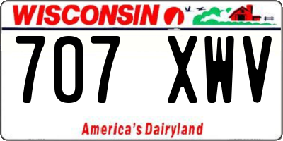 WI license plate 707XWV