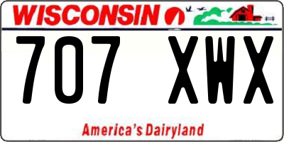 WI license plate 707XWX