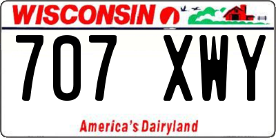 WI license plate 707XWY