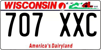 WI license plate 707XXC