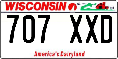 WI license plate 707XXD