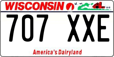 WI license plate 707XXE