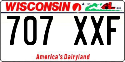 WI license plate 707XXF