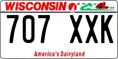 WI license plate 707XXK