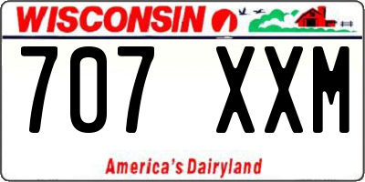 WI license plate 707XXM