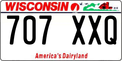 WI license plate 707XXQ